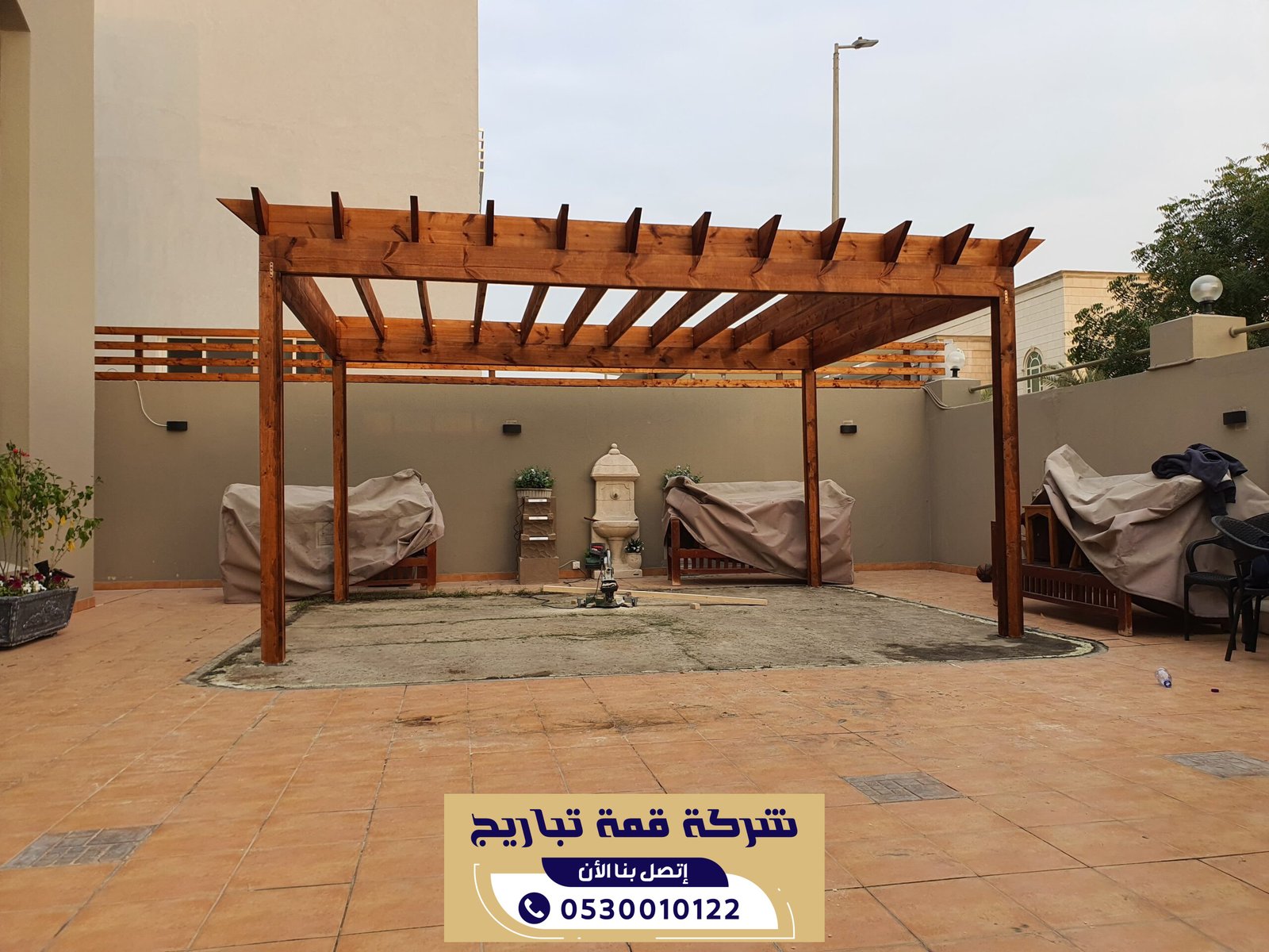 تركيب برجولات الرياض للجلسات الخارجية والحدائق